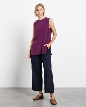Brunello Cucinelli Purple silk top MF948DA200