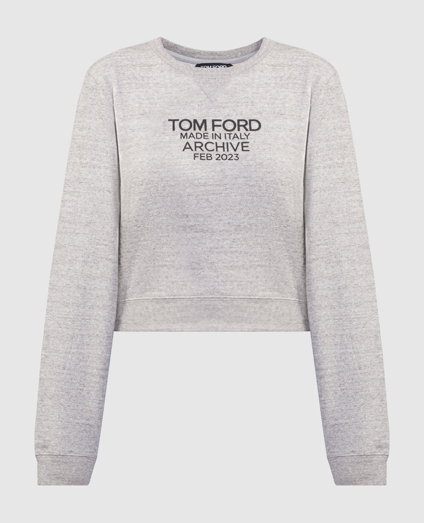 

Gray sweatshirt with logo print Tom Ford, Grey