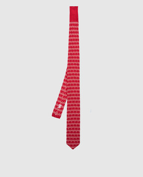 Stefano Ricci Children's red patterned silk tie YCRMTSR8162