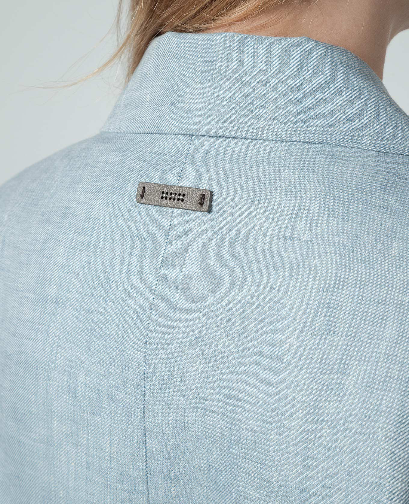 

Blue double-breasted linen jacket Peserico, Light blue
