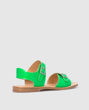 Zecchino D'oro Children's neon green patent leather sandals A2119063032