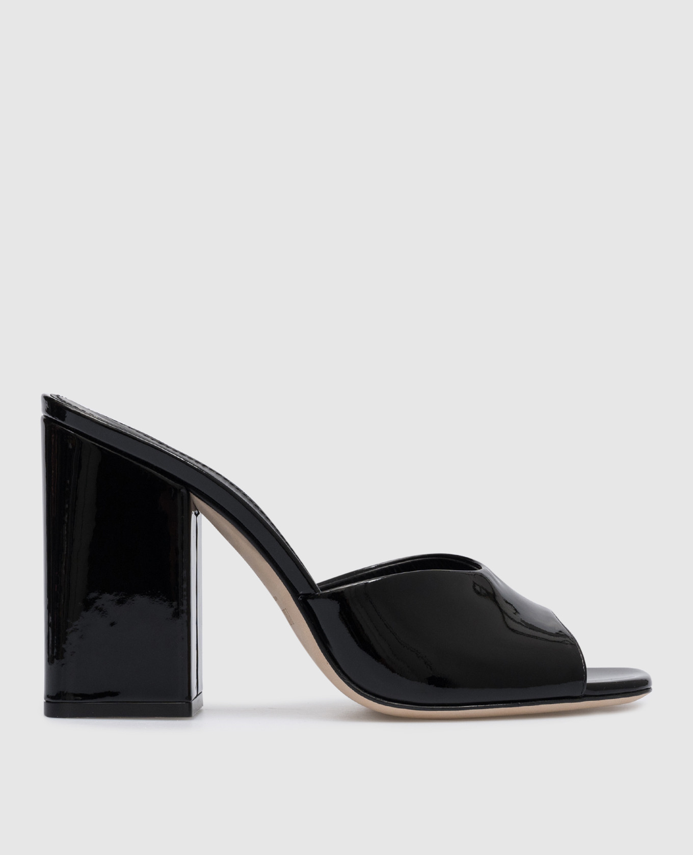 

Anja black patent leather mules Paris Texas