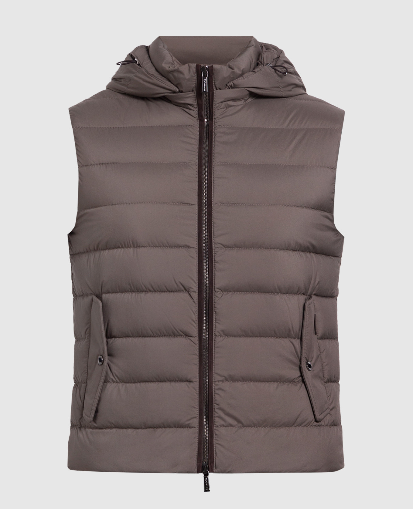 

Khaki down vest MooRER