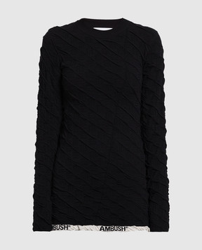 AMBUSH Black reaper-effect monogram jumper BWHF012F22KNI001