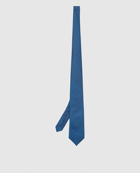 Stefano Ricci Navy blue patterned silk tie CCXDD44209