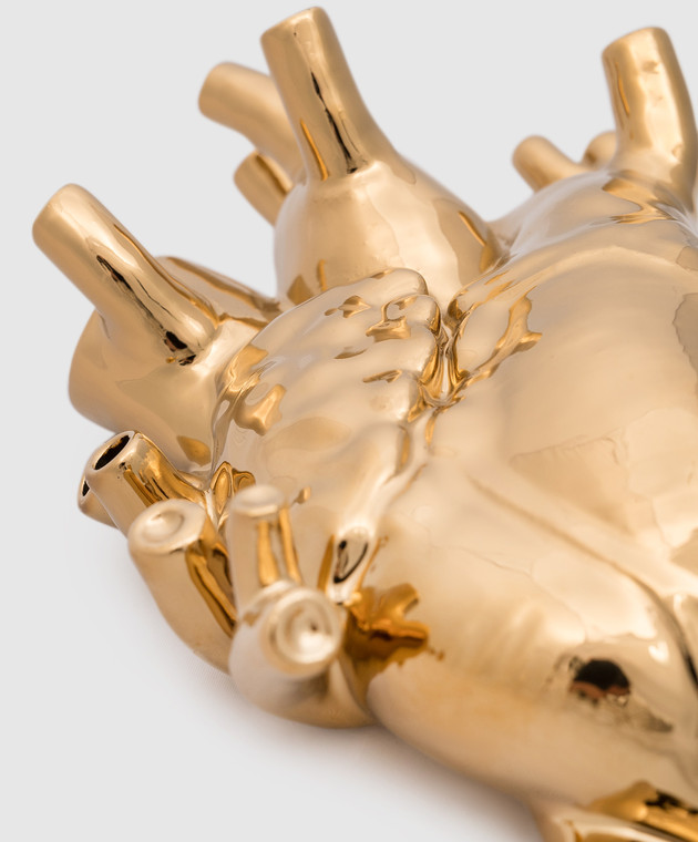 Seletti Love in Bloom Heart Fine Porcelain Vase-Gold (Home Décor Seletti Love in Bloom Heart Fine Porcelain Vase-Gold (Home Décor