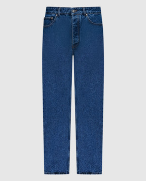 Palm Angels Blue jeans with logo monogram PMYA039R24DEN001