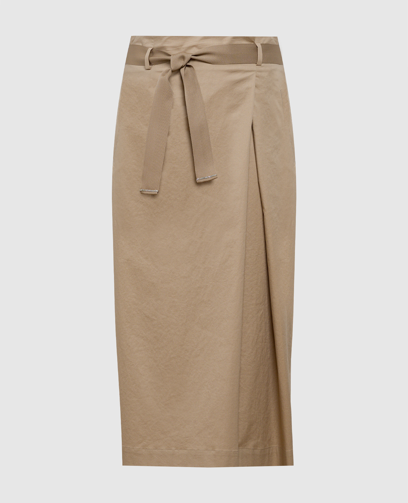 

Brown midi skirt with monil chain Peserico