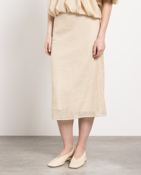 CO Beige skirt with a reaper effect 3023OPLS