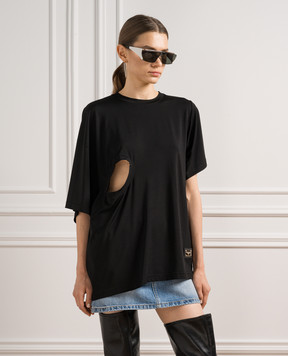 Dolce&Gabbana Black t-shirt with logo F8T21TFUGPS