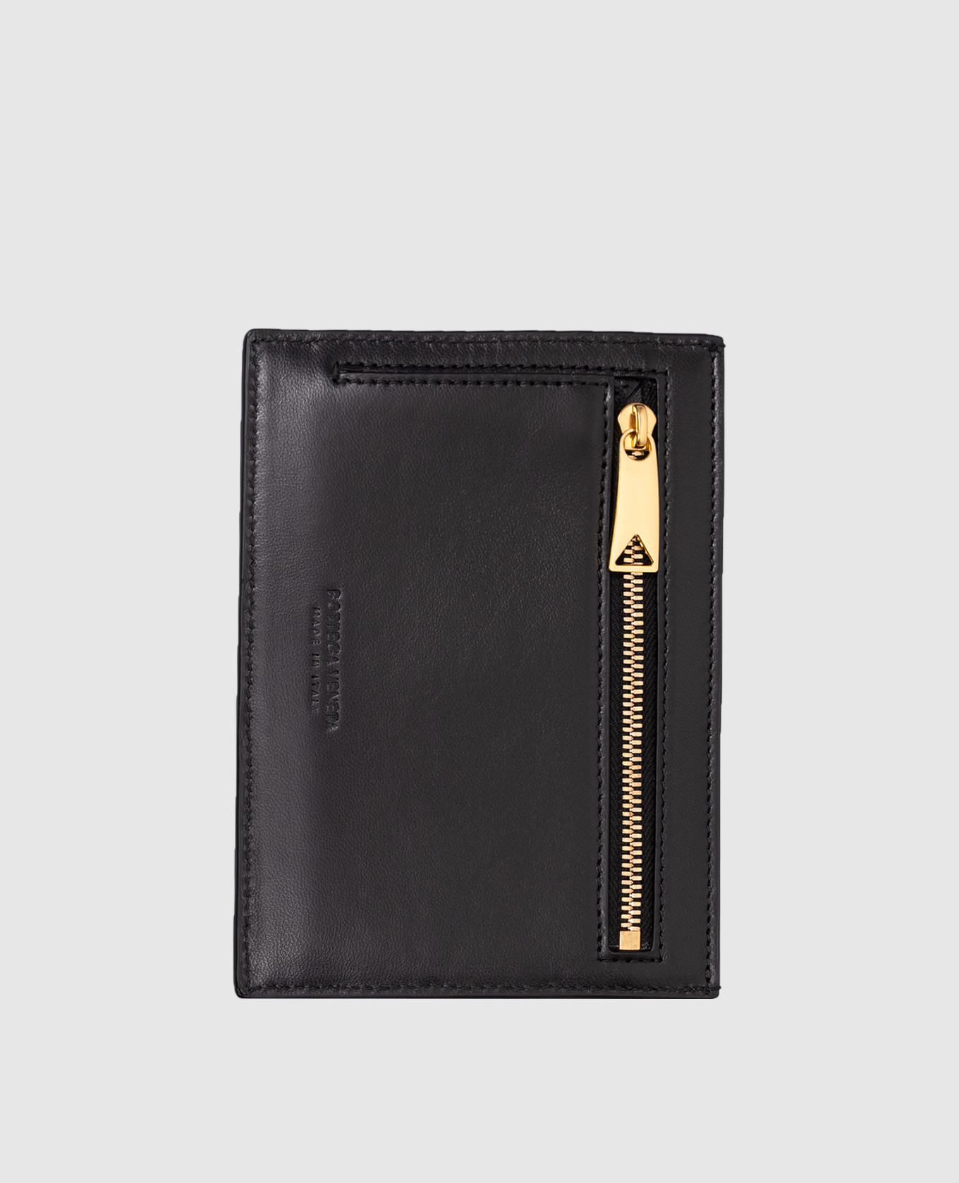

Black leather cardholder with embossed logo Bottega Veneta