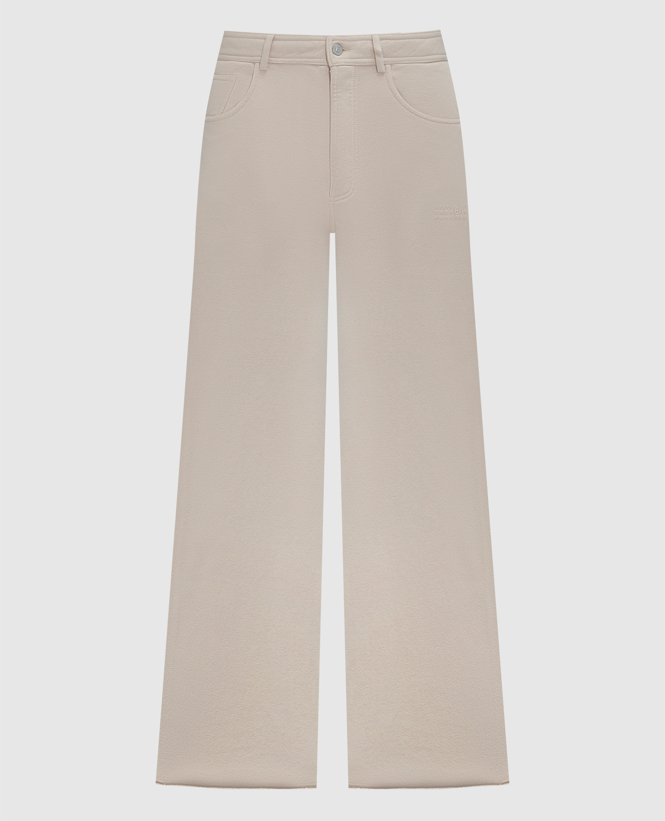 

Beige pants with logo embroidery Maison Margiela MM6