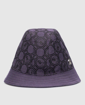 Stefano Ricci Kids purple panama with metal logo YVF4550P22000J