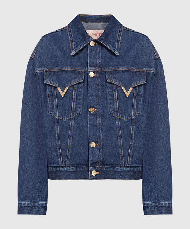 ジャケットその他 VALENTINO BLUE JACKET Valentino - Blue denim jacket with logo 1B3DC02S796 - shop