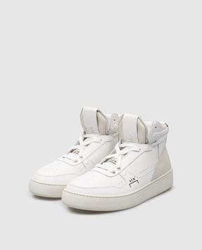 A Cold Wall Luol white leather high top with logo ACWUF092A