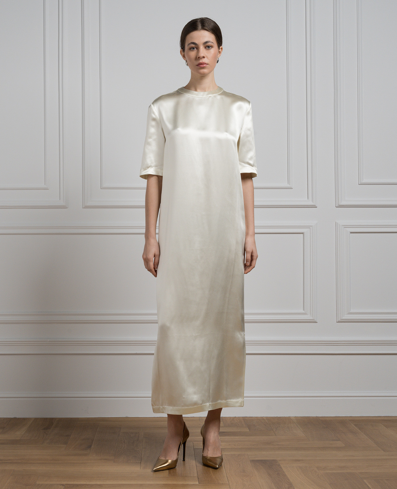 

TUGA yellow dress with silk Lou Lou Studio, Желтый