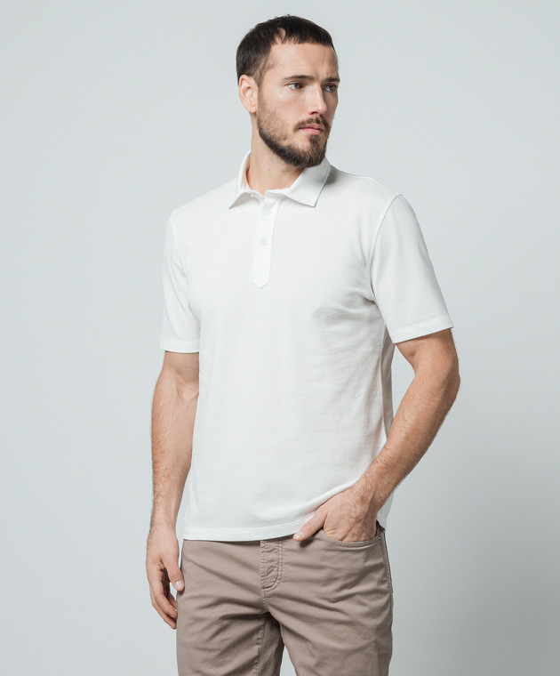 Brunello Cucinelli - White classic polo ME8543936 - shop with