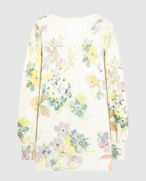Twinset Beige pullover in floral print 232TP3566