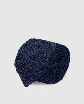 Stefano Ricci Children's dark blue silk tie YCRM2600SETA
