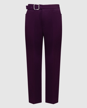 Jil Sander Purple short pants made of wool J02KA0157J40021