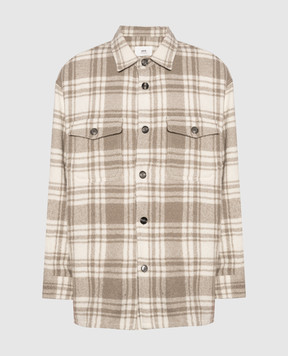 Ami Paris White checkered wool shirt UJK226WV0014