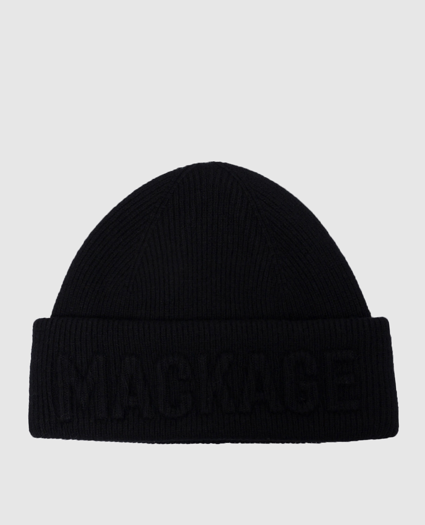 

Black wool and cashmere cap with textured logo Mackage, Черный