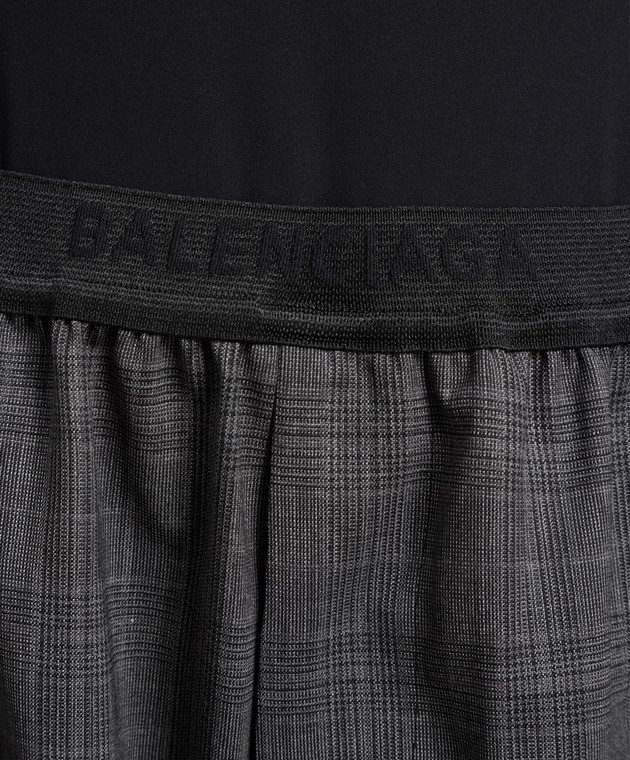 Balenciaga - Gray wool trousers with logo 675482TOT07 - shop