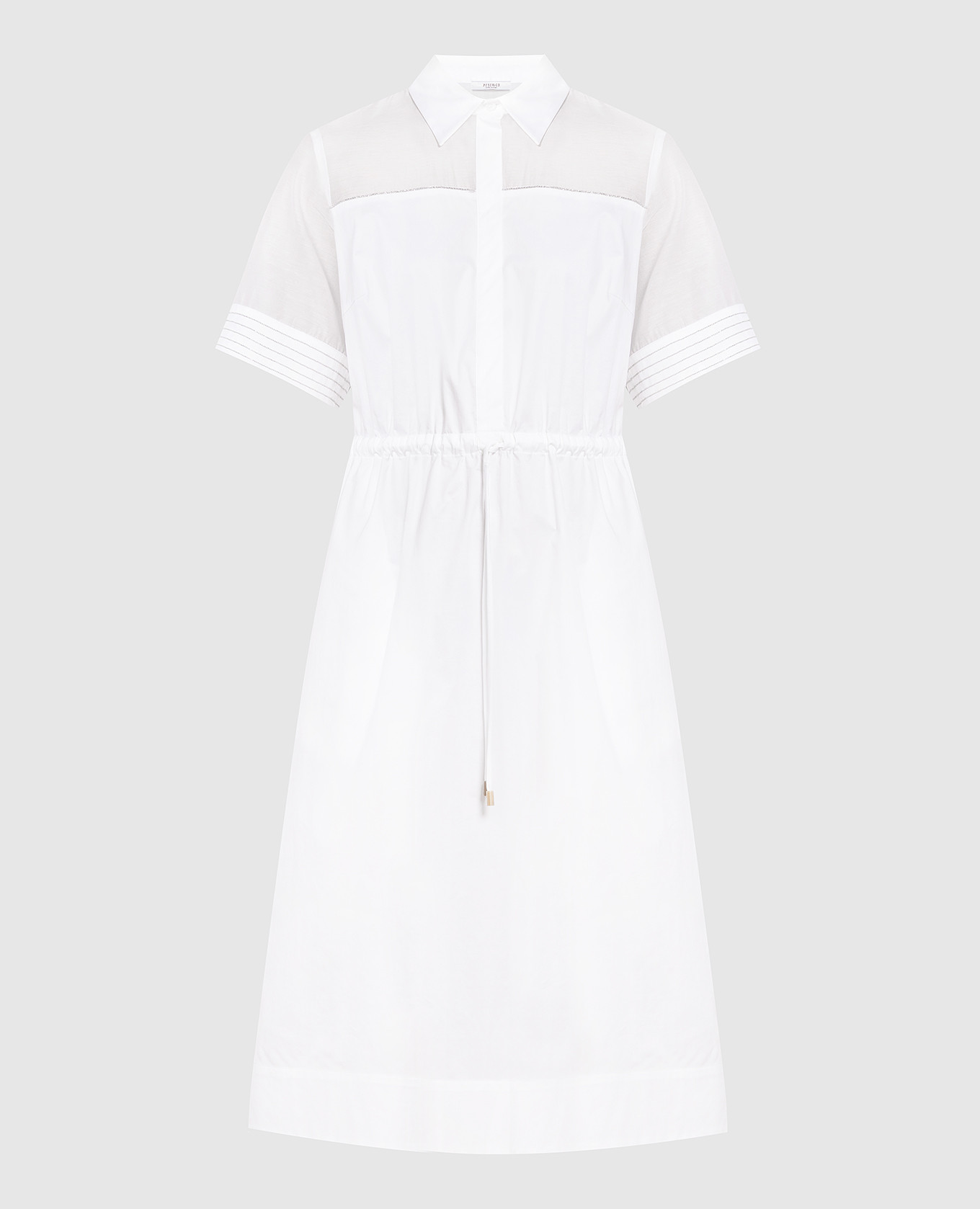 

White midi dress with monil chain Peserico