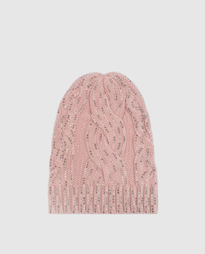 Ermanno Scervino Pink cap with crystals D435V305CTHSK