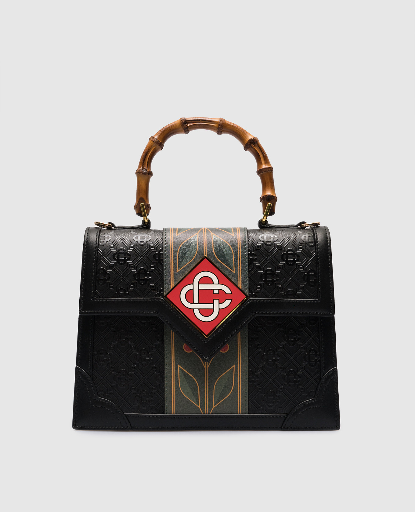 

Jeanne black leather bag with logo monogram Casablanca