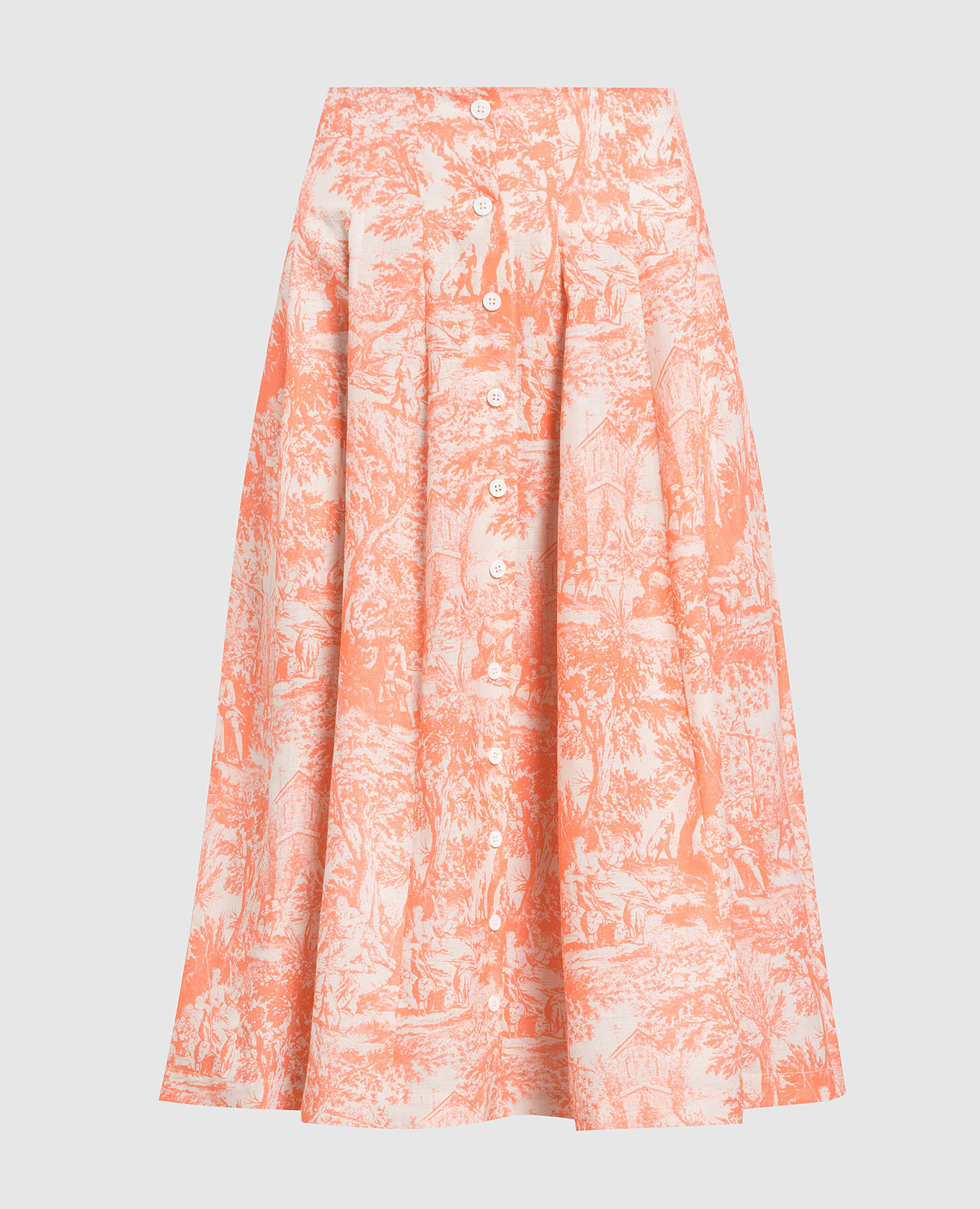 

Orange skirt in TOILE DE JOUY print Philosophy di Lorenzo Serafini