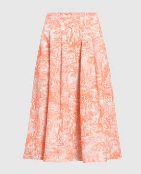 Philosophy di Lorenzo Serafini Orange skirt in TOILE DE JOUY print A01112155