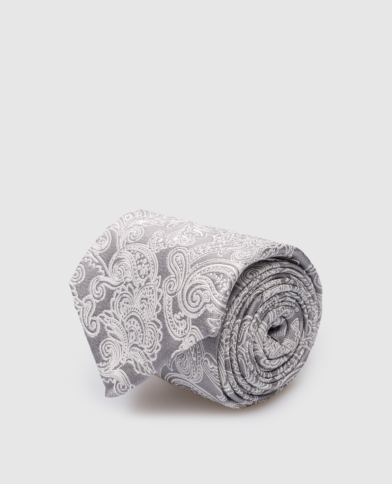 

Gray patterned silk tie Brunello Cucinelli, Grey