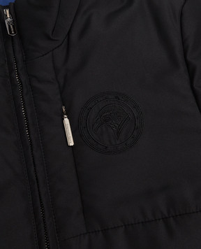 Stefano Ricci Children's black jacket with logo embroidery YDJ0400030MA0023