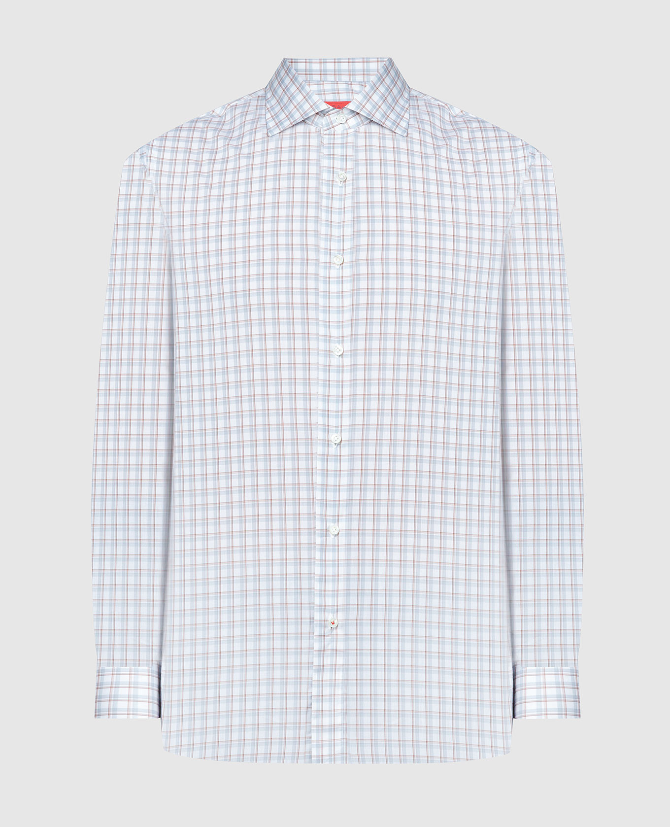 

Gray checked shirt ISAIA, Grey