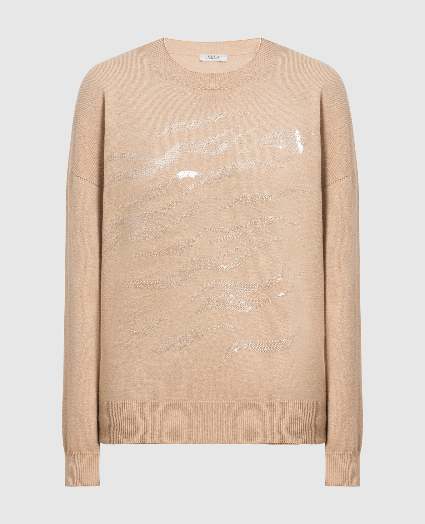 

Light beige jumper with sequins Peserico, Бежевый