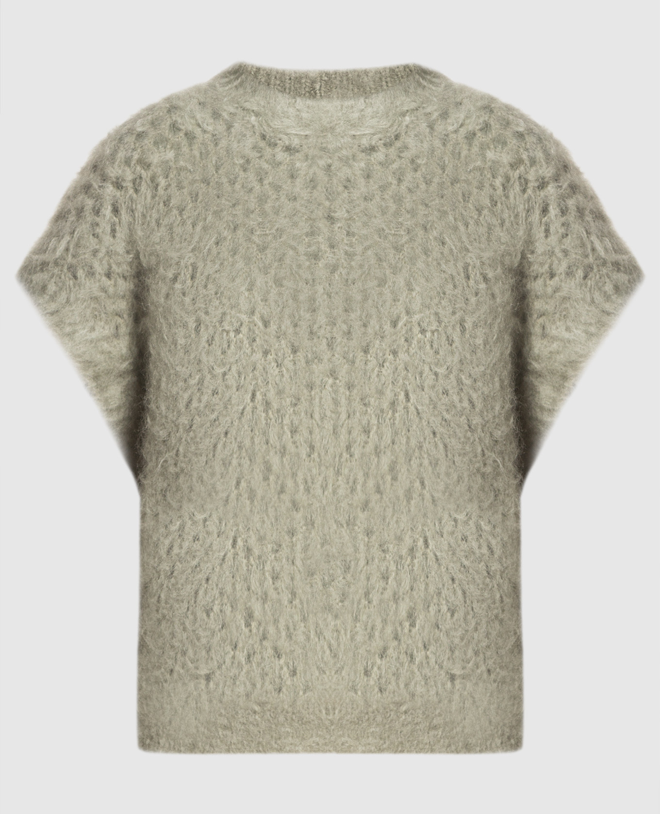Green sweater with monil chain brunello cucinelli