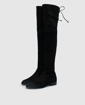 Stuart Weitzman Lowland Black Suede Boots S2167