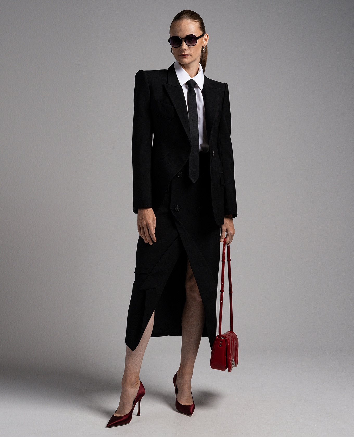 Black skirt made of wool in the form of an inverted jacket Alexander McQueen 2
