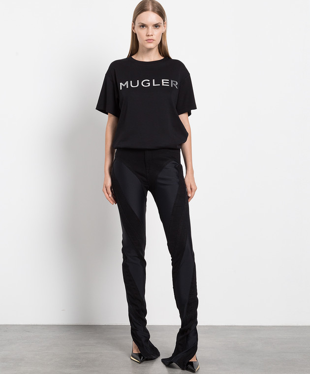 Thierry Mugler - Black jeans with stretch panels