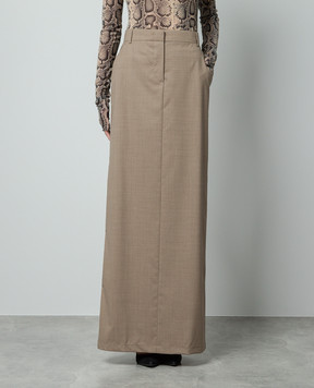 Max Mara Brown wool Circeo skirt CIRCEO