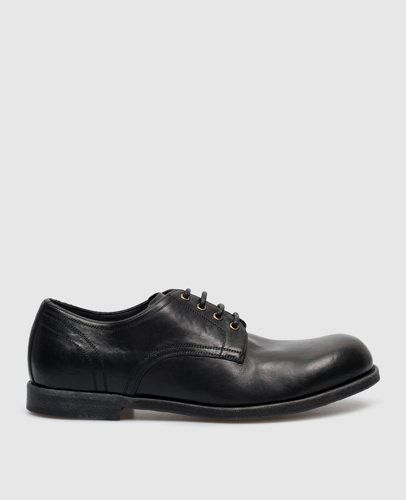 Black leather derbies Dolce&Gabbana