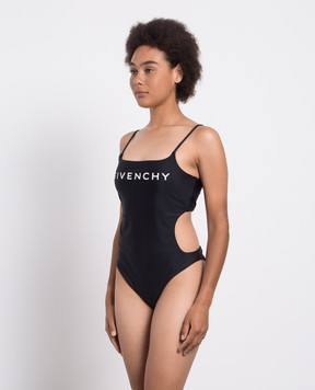 Givenchy Black swimsuit with logo print BWA01A3YFL