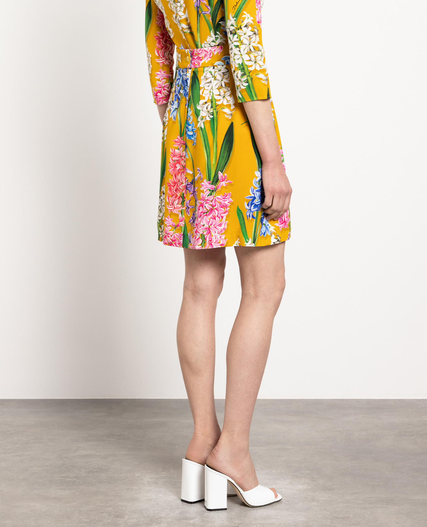 Yellow skirt in Hyacinth print Dolce&Gabbana 4