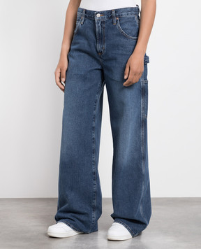 AGOLDE Magda blue cargo jeans with a distressed effect A91481463