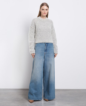 Gauchere Gray wool and silk sweater P22327520543