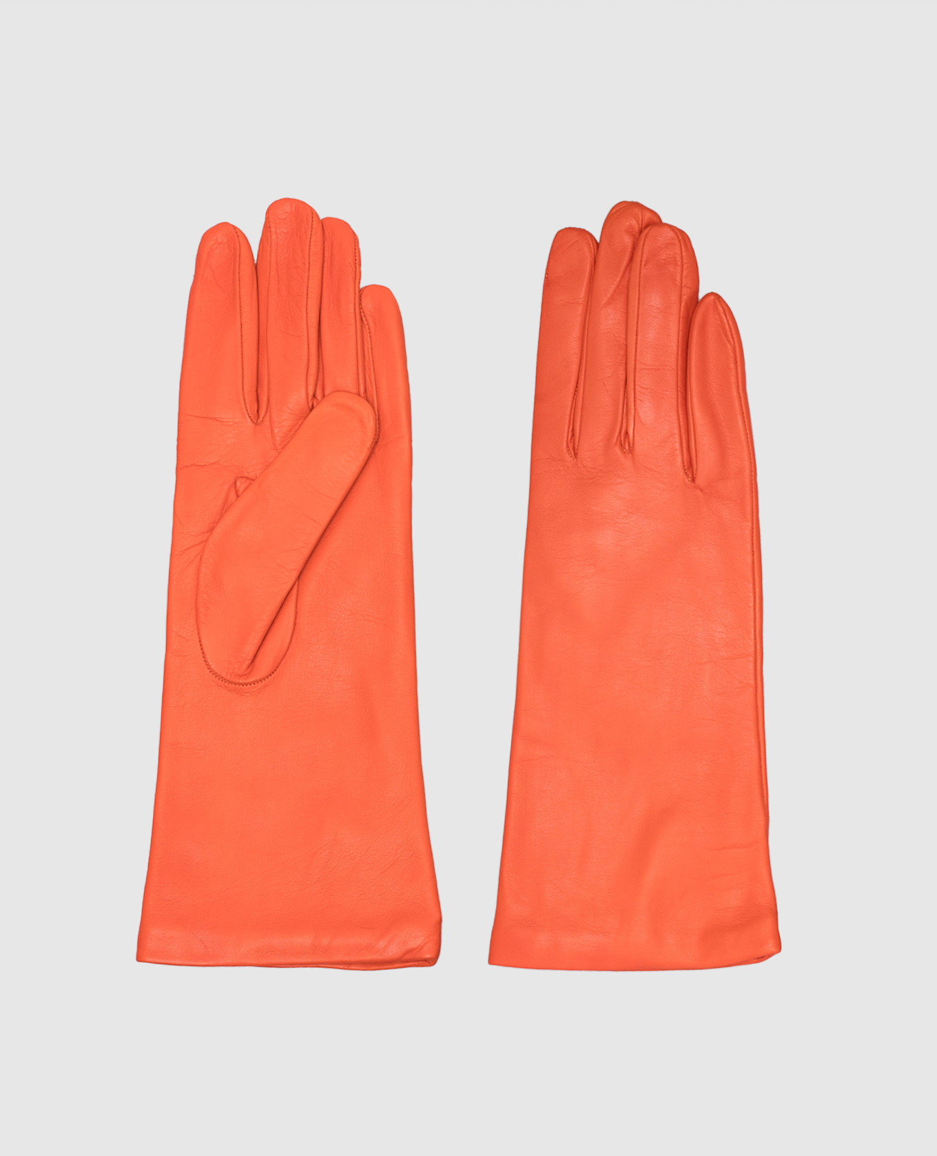 

Orange leather gloves Caridei