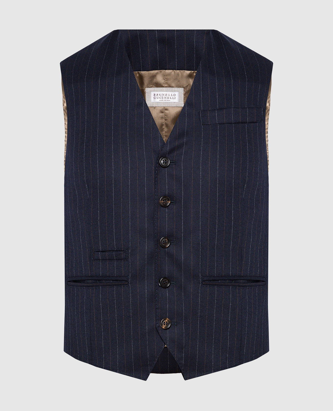 

Blue striped wool vest Brunello Cucinelli