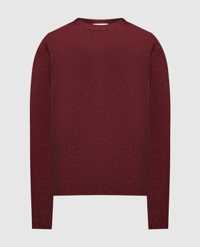 Ballantyne Burgundy wool sweater of a free cut B1P5687W114