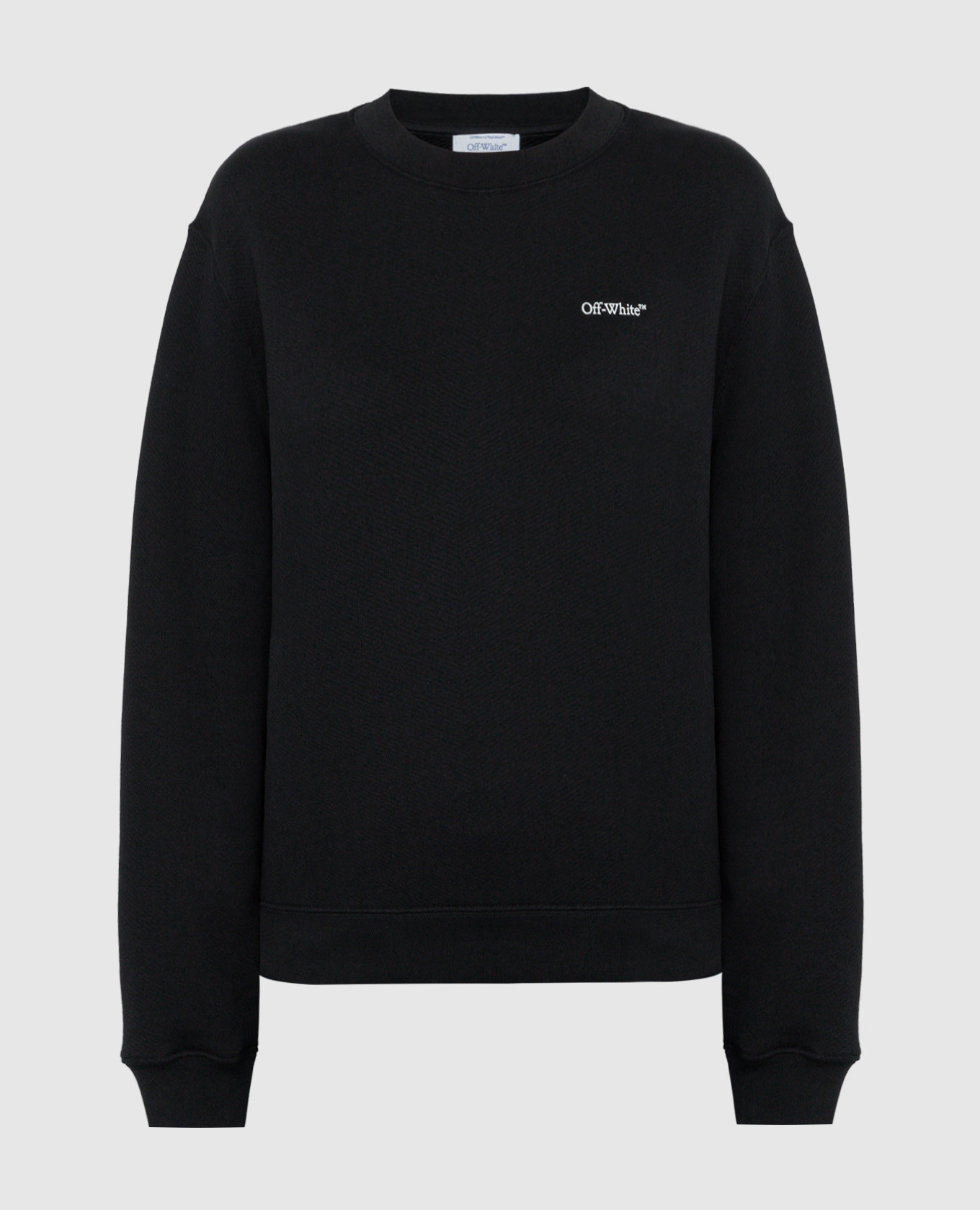 

Black sweatshirt with floral logo emblem print Off-White